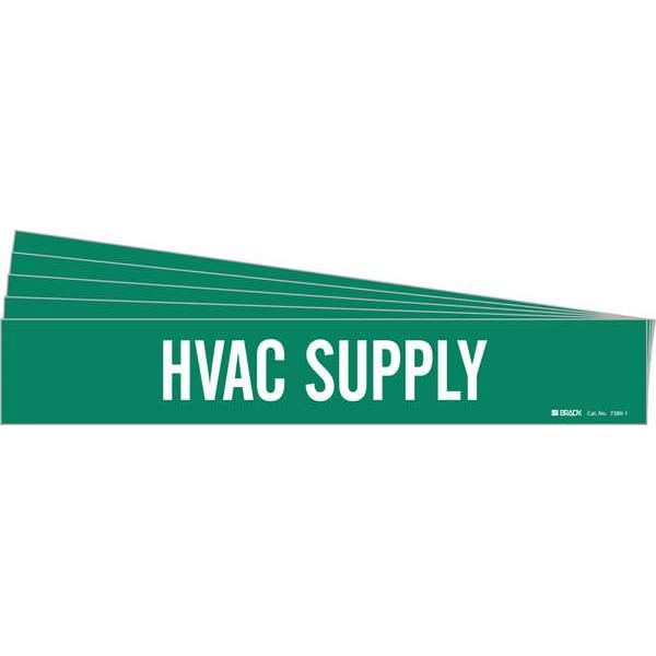 Brady Pipe Marker, White, HVAC Supply, PK5, 7380-1-PK - 7380-1-PK