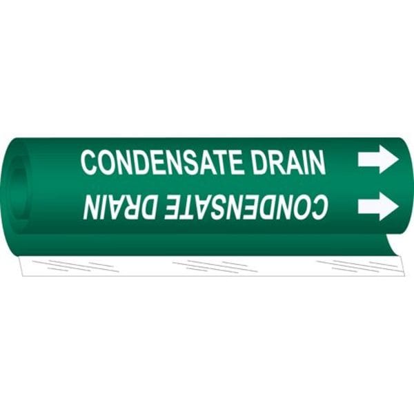 Brady Pipe Mrkr, Condensate Drain, 1-1/2 to2-3/8, 5663-I - 5663-I