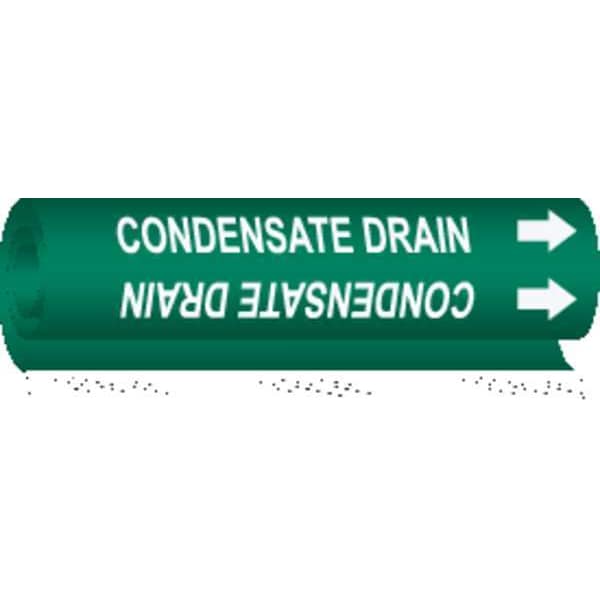 Brady Pipe Mrkr, Condensate Drain, 1-1/2 to2-3/8, 5663-I - 5663-I