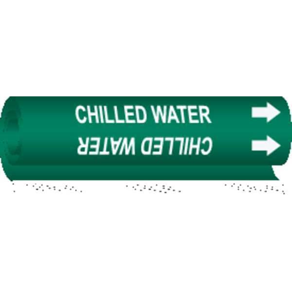Brady Pipe Mrkr, Chilled Water, 1-1/2to2-3/8 In, 5646-I - 5646-I