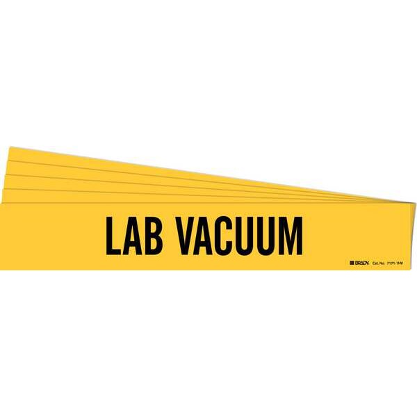 Brady Pipe Marker, Black, Lab Vacuum, PK5, 7171-1HV-PK - 7171-1HV-PK