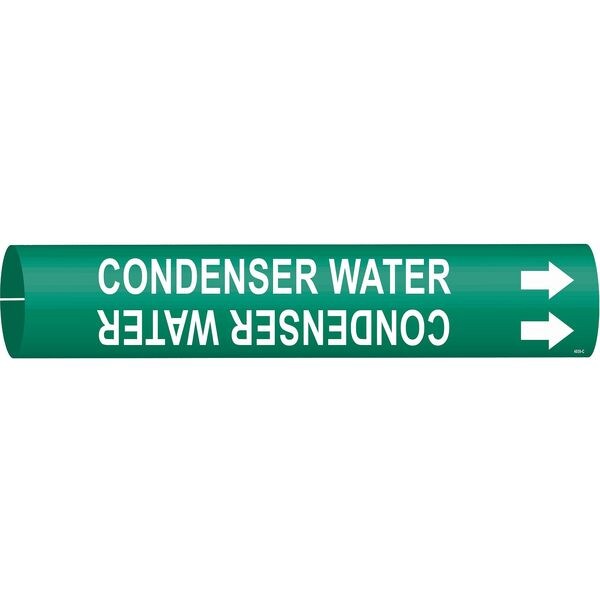 Brady Pipe Mrkr, Condenser Water, 2-1/2to3-7/8In - 4039-C