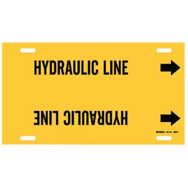 Brady Pipe Marker, Hydraulic Line, Y, 8to9-7/8 In - 4083-G