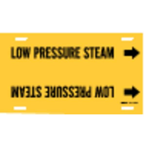 Brady Pipe Mrkr, Low Pressure Steam, 6to7-7/8 In - 4092-F