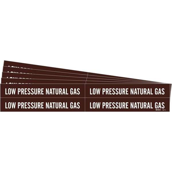 Brady Pipe Marker, Low Pressure Natural Gas, PK5, 7387-4-PK - 7387-4-PK