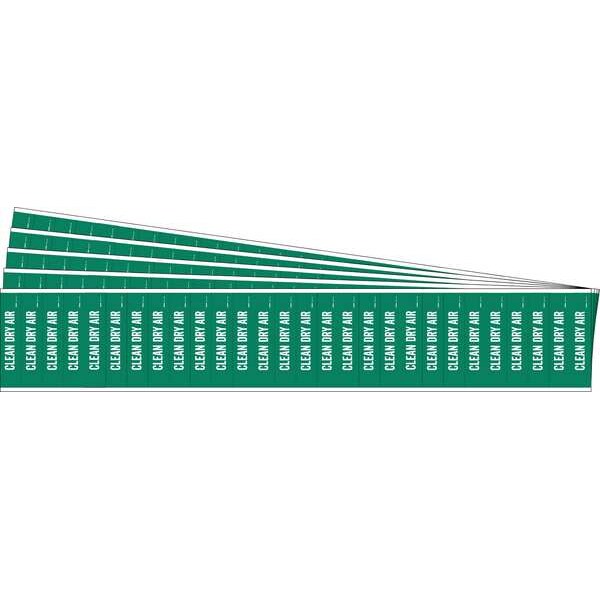 Brady Pipe Marker, White, Clean Dry Air, PK5 - 91915-PK