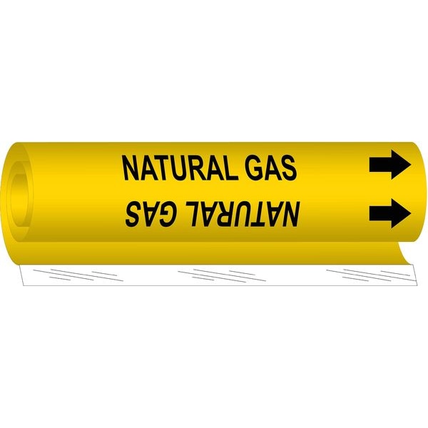 Brady Pipe Markr, Natural Gas, Y, 1-1/2to2-3/8 In, 5726-I - 5726-I