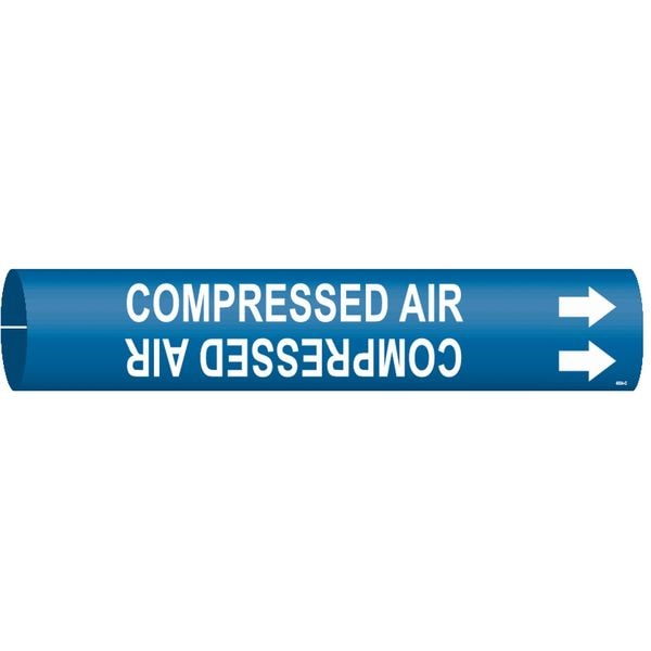 Brady Pipe Mrkr, Compressed Air, 2-1/2to3-7/8 In, 4034-C - 4034-C