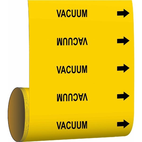 Brady Pipe Marker, Vacuum, Yellow, 15596 - 15596