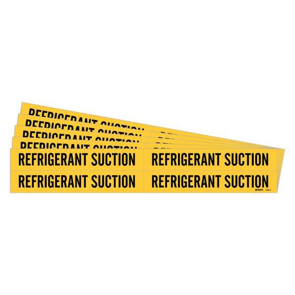 Brady Pipe Marker, Blck, Refrigerant Suction, PK5, 7236-4-PK - 7236-4-PK
