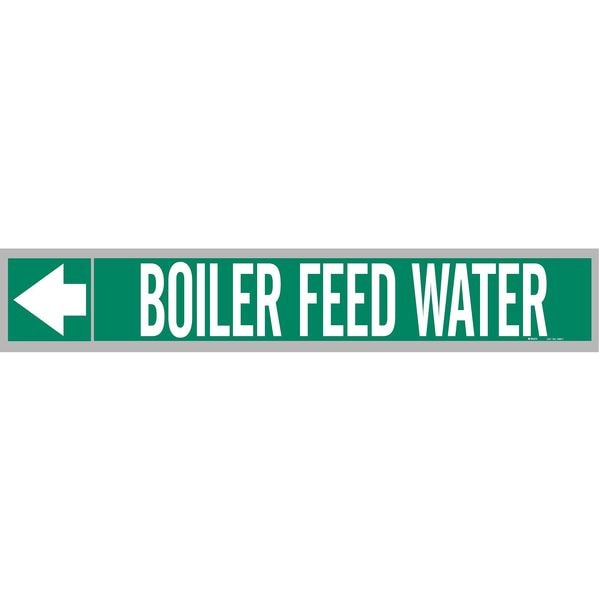 Brady Pipe Marker, Boiler Feed Water, Wht Leg. - 108611