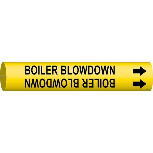 Brady Pipe Mrkr, Boiler Blow Down, 3/4to1-3/8 In - 4015-A