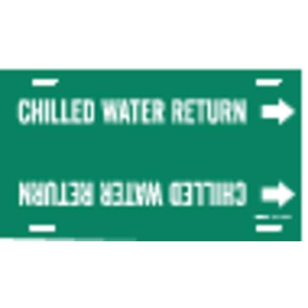 Brady Pipe Mrkr, Chilled Water Return, 6 to7-7/8 - 4023-F