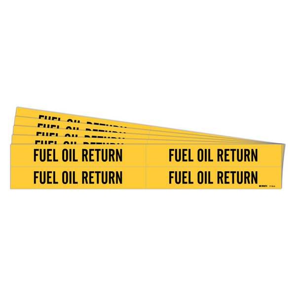 Brady Pipe Marker, Black, Fuel Oil Return, PK5, 7116-4-PK - 7116-4-PK