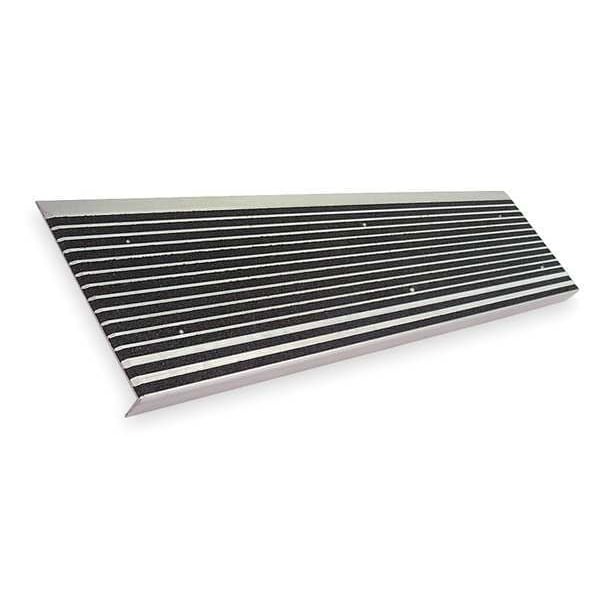 Wooster Products Stair Tread, Black, 36in W, Extruded Alum, 511BLA3 - 511BLA3