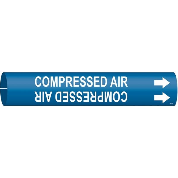 Brady Pipe Mrkr, Compressed Air, 1-1/2to2-3/8 In, 4034-B - 4034-B