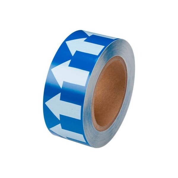 Brady Brady 91423 Pipe Marker Arrow Tape, Vinyl, 2"W x 30 Yds., Blue/White - 91423