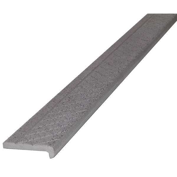 Wooster Products Stair Nosing, Gray, 60in W, Cast Alum, AG101SP.3-5 - AG101SP.3-5
