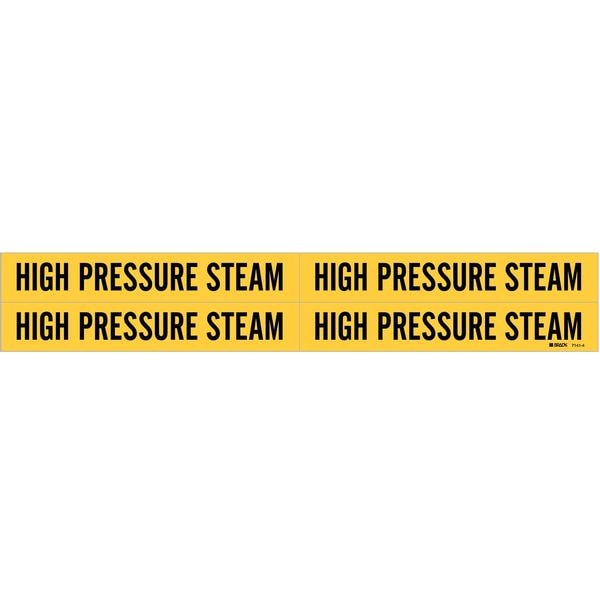 Brady Pipe Mrkr, High Pressure Steam, 3/4to2-3/8 - 7141-4