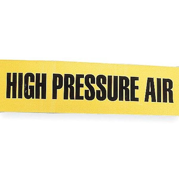 Harris Industries Pipe Marker, High Pressure Air, Yel - 2X90FT HIGH PRES