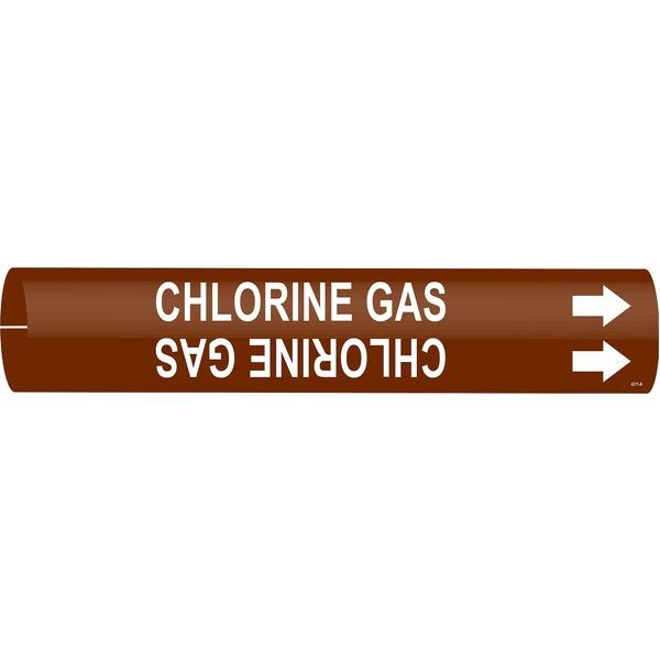 Brady Pipe MarkeChlorine Gas, B1-1/2to2-3/8 In - 4311-B