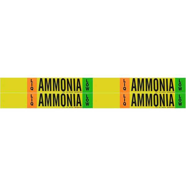 Brady Ammonia Pipe Mrker, IIAR, 1 to 2-1/2In, PK4, 90464 - 90464