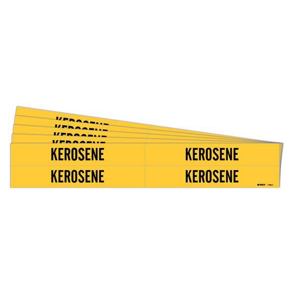 Brady Pipe Marker, Adhesive, Black, Kerosene, PK5, 7169-4-PK - 7169-4-PK