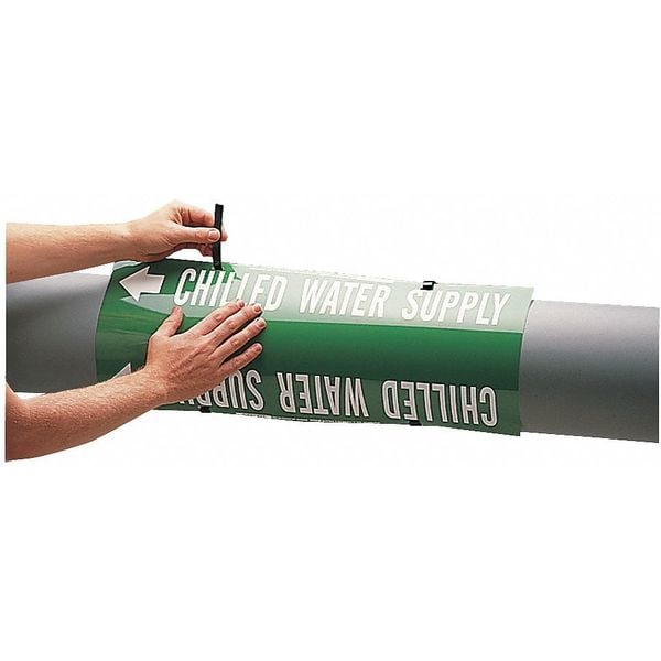 Brady Pipe Mrkr, Sulfur Dioxide, 1-1/2to2-3/8 In - 4135-B