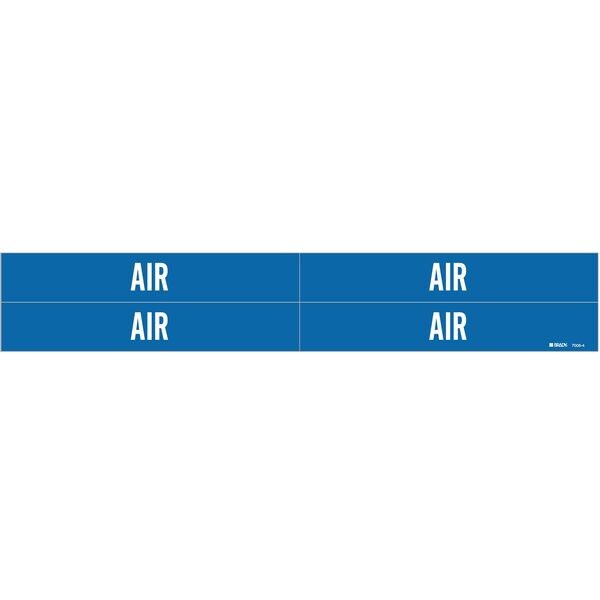 Brady Pipe Marker, Air, Blue, 3/4 to 2-3/8 In - 7006-4