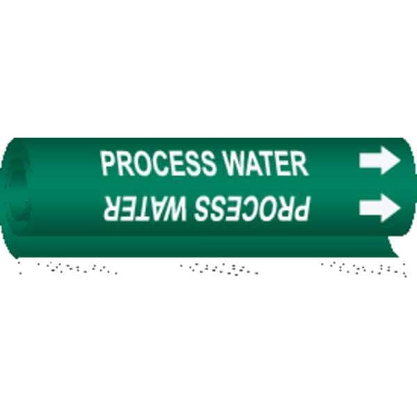 Brady Pipe Mrkr, Process Water, 2-1/2to7-7/8 In, 5747-II - 5747-II