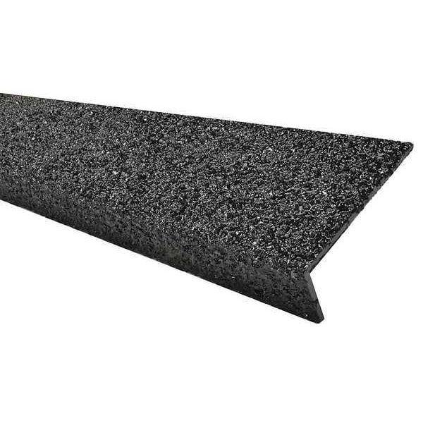 Sure-Foot FRP Stair Nosing, Black, 36in W, Fiberglass, 9N12003X003619H - 9N12003X003619H