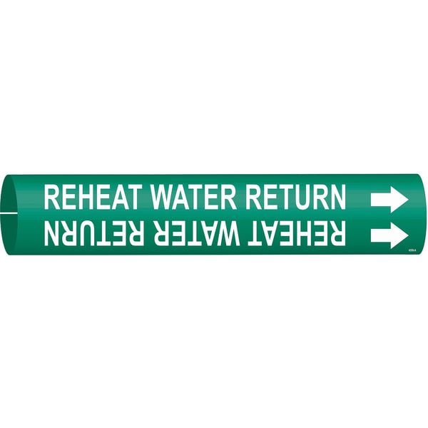 Brady Pipe Marker, Reheat Water Supply, 4360-A - 4360-A