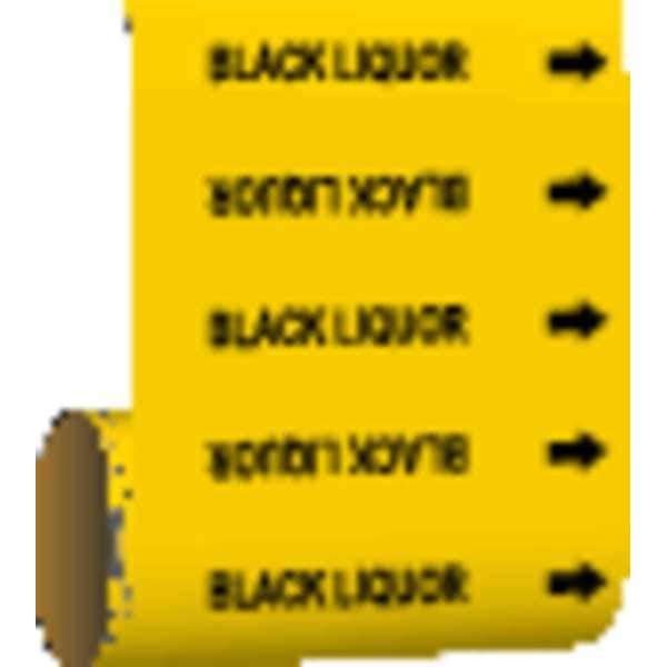 Brady Pipe Marker, Black Liquor, Yellow, 41523 - 41523