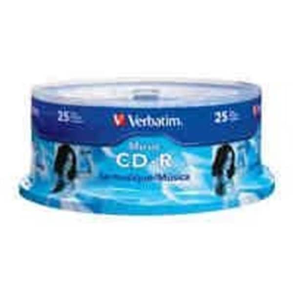 Verbatim Verbatim Americas Llc 96155 25Pk Cdr 80/700 40X Branded Audio Spind - 96155