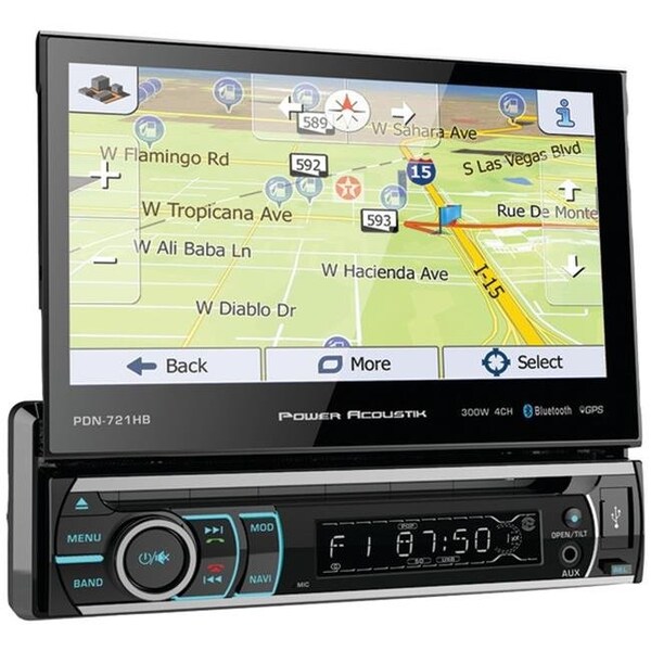 Power Acoustik Power Acoustik PDN-721HB 7 in. LCD Touchscreen DVD Receiver with Detachable Face & Bluetooth - PDN721HB