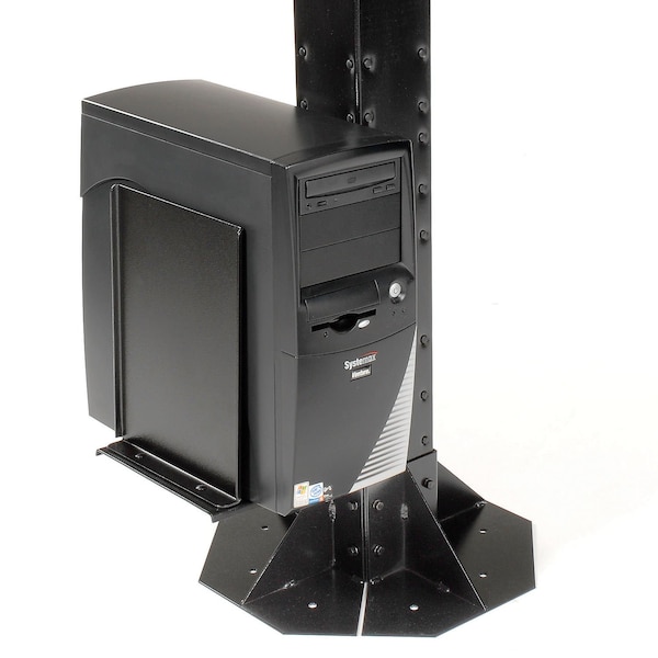 Global Industrial Computer CPU/UPS/Power Supply Holder, Black - 752148BK