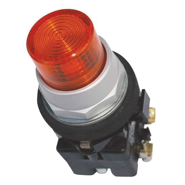 Botón pulsador iluminado de Eaton, 30 mm, 2 contactos normalmente abiertos/2 contactos normalmente cerrados, color ámbar - HT8GBAF1Q1F7