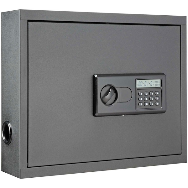 Global Industrial Wall-Mount Laptop Security Cabinet, Charcoal - 249329