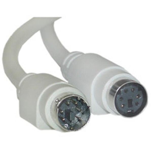 Cable Wholesale Cable Wholesale PS/2 Extension Cable; Keyboard / Mouse; PS/2 Male to PS/2 Female; MiniDin6 Male to MiniDin6 Female; 6 Conductor; Straight; 50 Foot - 10M2-01250