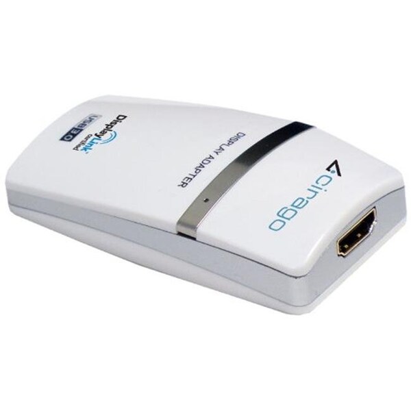 Cirago International CIRAGO UDA3000 Adapter;USB 3.0 to HDMI - DVI Display Adapter;WHT Multi-display setup from USB ports;6 ports - UDA3000