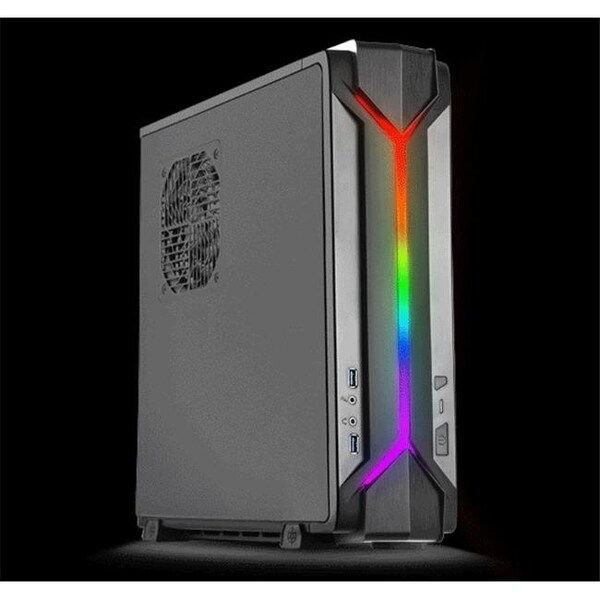 Silverstone SilverStone Technologies RVZ03W-ARGB Slim Mini-ITx Case with RGB Light Strip; White - RVZ03W-ARGB