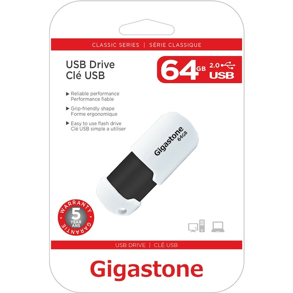 Gigastone Gigastone 64 GB USB Flash Drive 1 pk - GS-Z64GCNBL-R