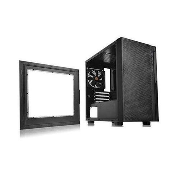 Thermaltak Technology Co Ltd Thermaltake CA-1J4-00S1WN-01 Versa H18 Tempered Glass SPCC Micro ATX Gaming Computer Case; Black - CA-1J4-00S1WN-01
