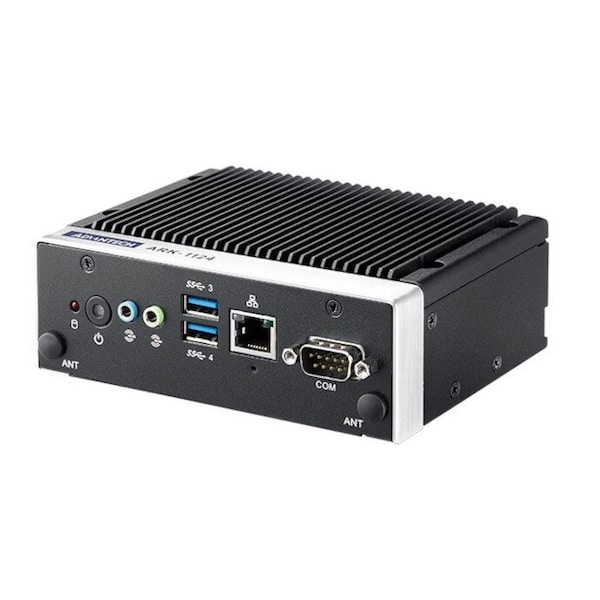 Advantech Intel Atom' E3940 QC SoC With Dual HDMI/ Dual LAN/ Four USB Modular Fanless Box PC - ARK-1124H-S6A3
