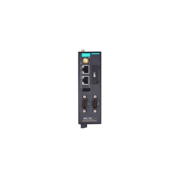 Moxa 2-port Modbus RTU/ASCII/TCP to MQTT/Azure/AWS cloud-ready gateway with -40 to 70C operat - AIG-101-T