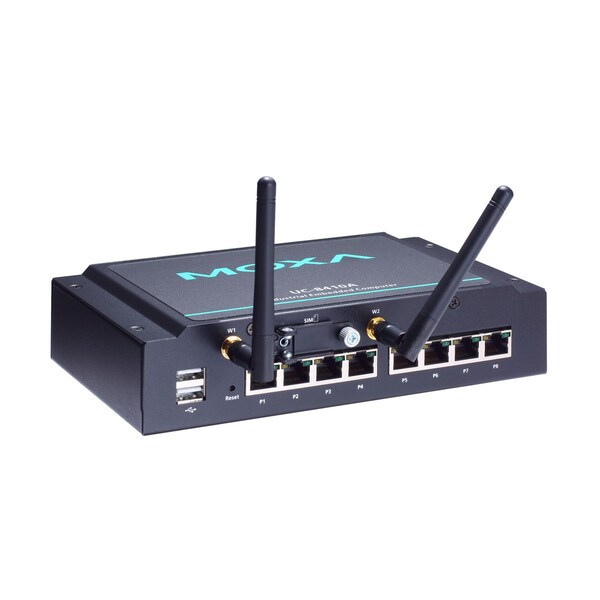 Moxa ArmBased WirelessEnabled Wall-Mountable IndstComp w/8, Uc-8410A-Nw-T-Lx - UC-8410A-NW-T-LX