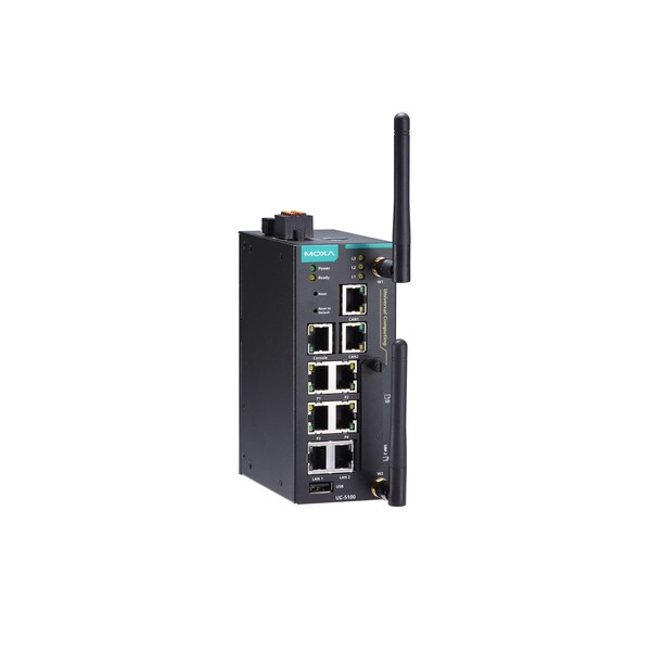 Moxa Arm-Based Din-Rail Wrlss-Enabled Indust. Comp W/ 4 Serial, Uc-5112-Lx - UC-5112-LX