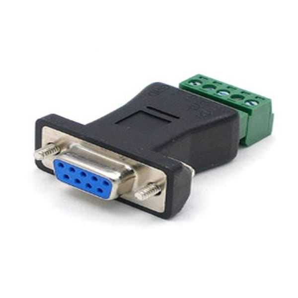 Antaira DB9 Female to 5-pin 3.8mm Terminal Block RS422/485 Adapter for STE- & STW- series - AD-DB9F-TB5P38