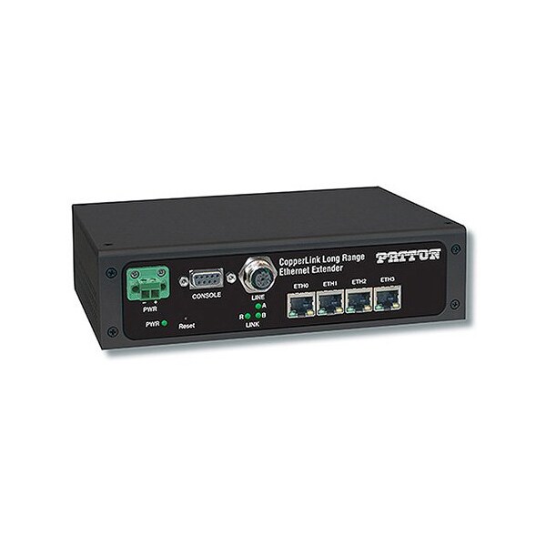 Patton Electronics Copperlink Light Industrial Ethernet Extender; -40 To 85 Deg. C; Corrosion Protection - CL2302E/CC/4ETH/DC-2PK