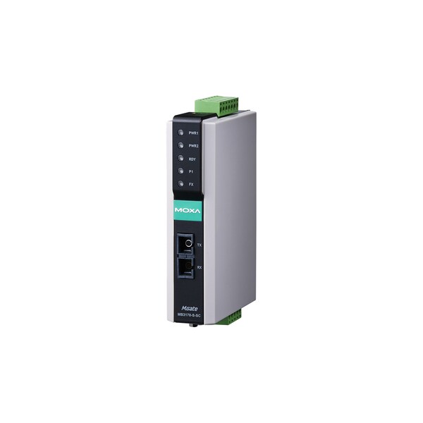 Moxa 1Prt Advnc Modbus Gtway w/1 100Basef Mltimode fbr, Mgate Mb3170-M-Sc-T - MGATE MB3170-M-SC-T